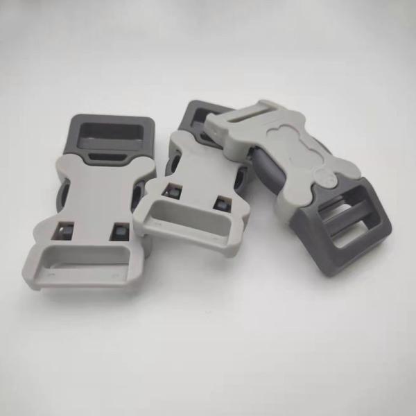 Durable Grey Backpack Plastic Buckle Parachute 1/4 Inch Strap Adjuster