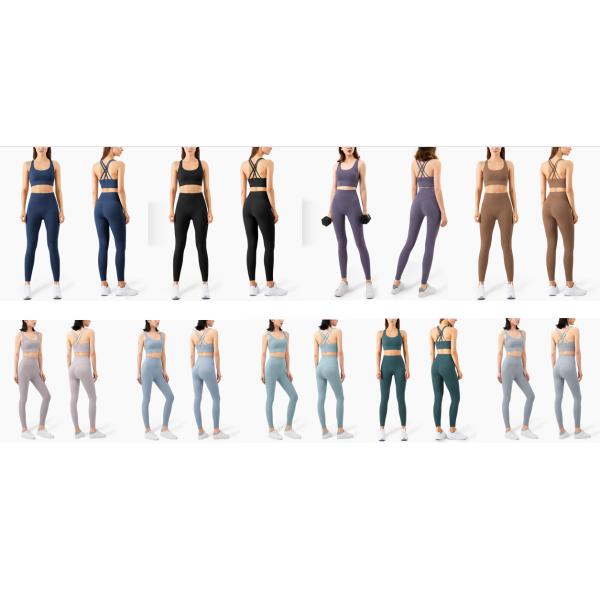 10 Colors Gym Athletic Women Yoga Set Workout Training Sports Set Custom Logo