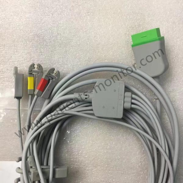 GE Care Fusion ECG Care Cable 3 Lead With Integrated Grabber Lead Wire IEC 3.6m 12ft REF 2021141-002 2017004-003