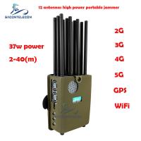 Canais Handheld G/M CDMA do jammer 12 do sinal do telefone celular de 2.4g 5.8g