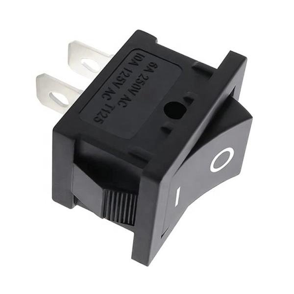 AC 6A/250V 10A/125V Black 2 Pin Position Snap in ON OFF Electrical Boat Rocker Switch