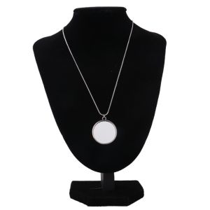 Collier pendentif cercle par sublimation avec chaîne en os de serpent Cadeau unique pour la fête des mères Colliers ronds par sublimation
