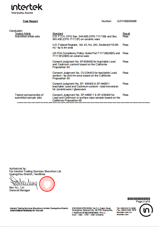 Guangzhou Yachu Kitchen Equipment Co., Ltd. Certifications