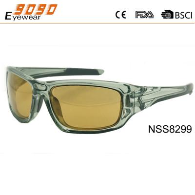 Retro sports sunglasses,made of plastic, UV 400 protection lens,suitable for men and women