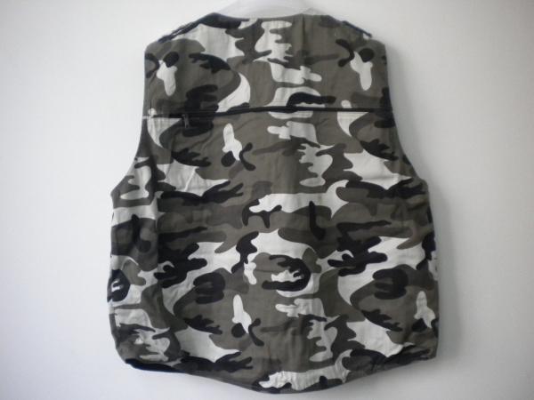 vest, mens waistcoat, camouflage in T/C 80/20 fabric, fishing vest, fishing waistcoat, casual vest, casual waist coat