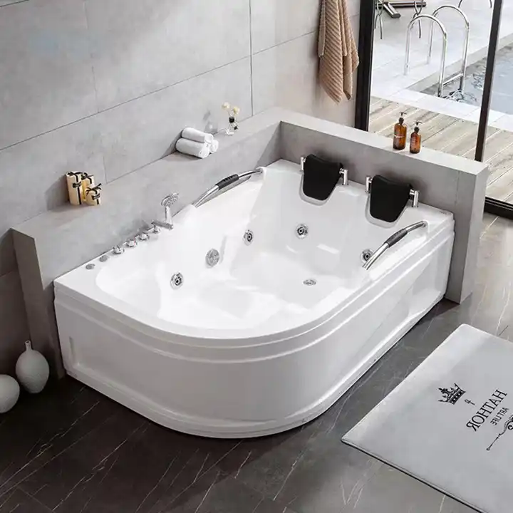 Round Acrylic Whirlpool Bathtub With Waterfall And Air Massage