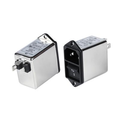 115V/250V IEC Inlet Filter With Switch Power Entry Module Filter For Medical Equipment