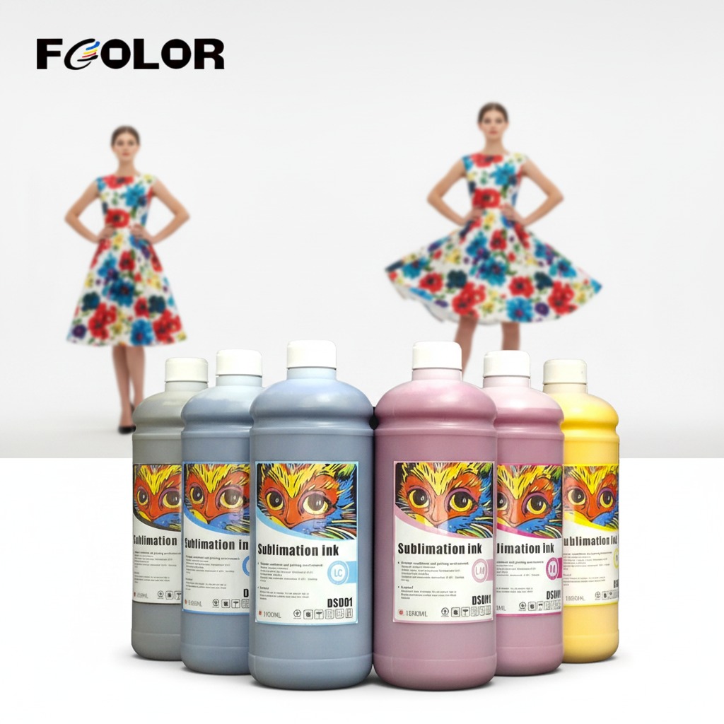FCOLOR Sublimation Ink 1L Universal Color Bottle Refill Inkjet Sublimation Ink for Epson for HP for Canon for Brother