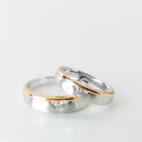 Spcial Design Men18  Women12 Gold Engagement Couple Rings