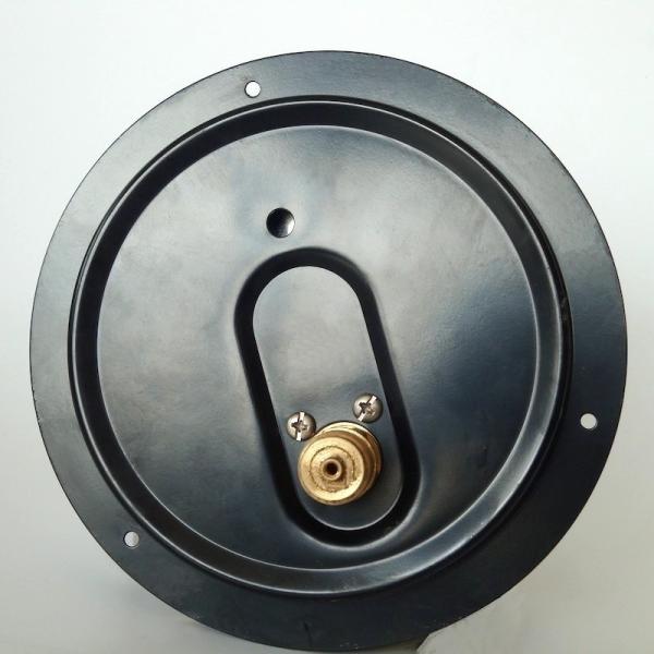 White 150mm Utility Pressure Gauge 40 Bar Bourdon Tube Pressure Gauge Black Steel Case