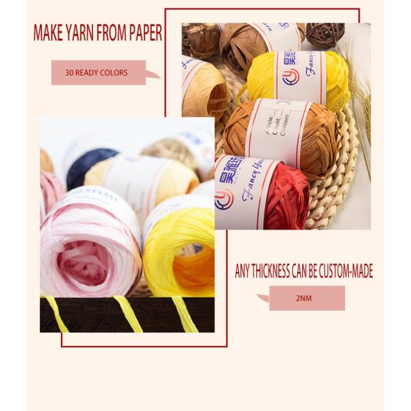 PP Raffia yarn Crochet Ribbon Yarn Crochet Craft Packing Paper for Festival Gifts