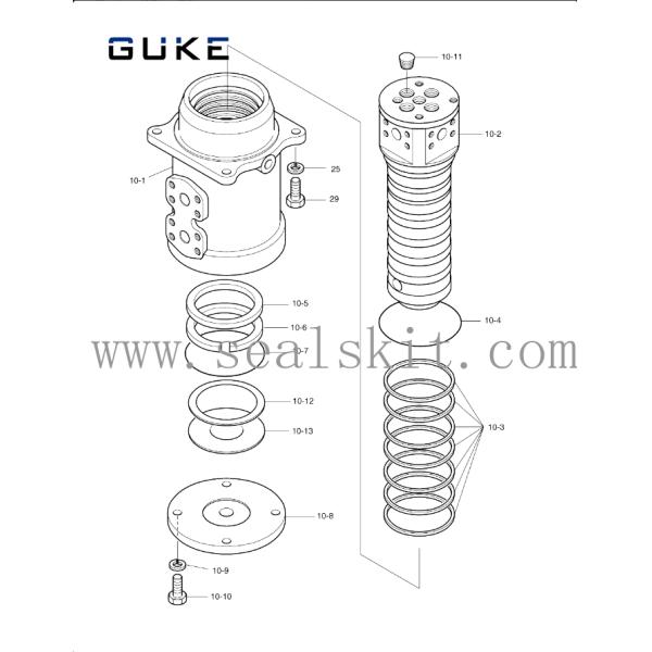 DOOSAN  S150LC SLOAR130LC SLAR290LC Center Joint Seal Kit 2480-6060kt  24806060kt