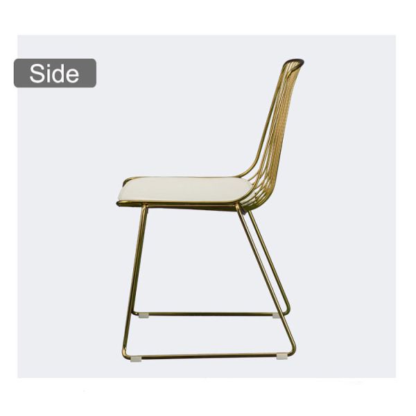 Nordic Metal Gold Black White Metal Chair Cafe Wire Chair Modern Restaurant Leisure Chair