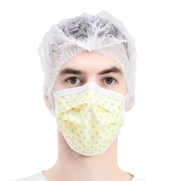 Haixin Health Children Facemask Non-woven Fabric Yellow Pediatric Masks Medical Disposable Face Mask Suppliers Wholesale