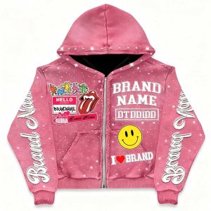 High Quality 100% Cotton Distressed Zip up Acid Wash Men's Hoodie Manufacturer