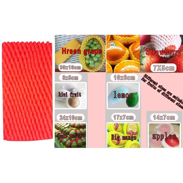Fruit Foam Mesh Wrap Premium Quality Eco-Friendly Polyethylene Foam Fruit Nets For Fresh Produce Protective Packaging Agriculture Storage Shockproof Foam Protective Cover, Orange, Apple, Pear, Peach