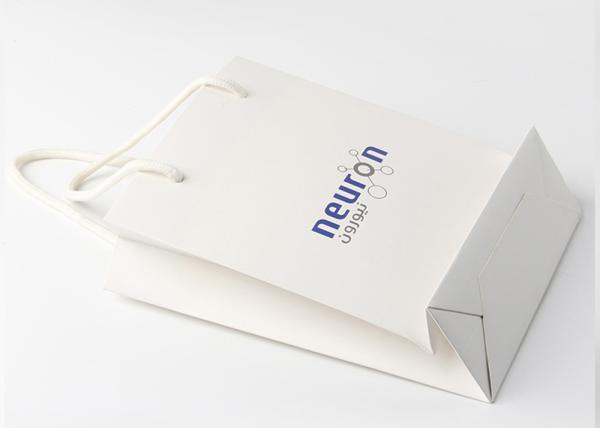 Matte Lamination Surface Finish Paper Handle Shopping Bags For Jewelry Packing