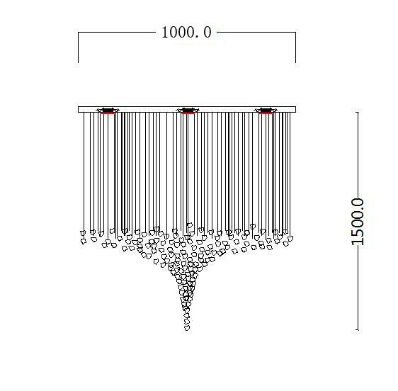 Luxury Stone Crystal Chandelier Large Modern Staircase Led Lighting(WH-NC-92)