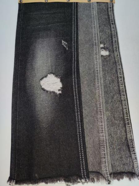 62%Tissus en coton denim non élastique noir/blanc avec 10x7 Construction JSD3022B pour jeans pour garçons