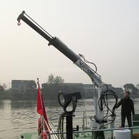 Fuzileiro naval móvel de aço do barco da fábrica 0.35T 3.5M Telescopic Boom Crane Lifting Mini Knuckle