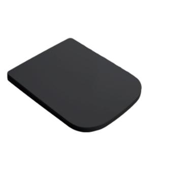 Couvercle de WC européen à fermeture lente en urée duroplast, noir mat, blanc et gris