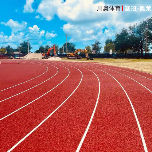 WA Certificated Broadcast Sandwich Athletic Running Track EPDM SBR Rubber Athletic Track Installation