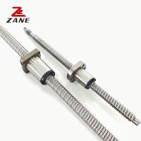 Tornillo de avance de movimiento lineal mecanizado con extremo de eje de husillo de bolas laminado en frío de 22 mm