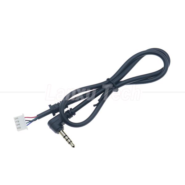 OEM Customization 90 Degree Angle 4 poles 3.5mm TRRS Audio Stereo Jack to JST XH PH SH VH MX Connector Cable