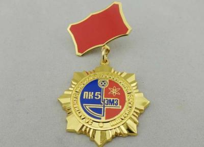 3D Gold Ural Meh Zavo Custom Awards Medals , 40mm Imitation Hard Enamel
