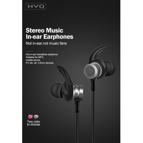 3.5MM Wired Plug Earphones Hands Free Headphone With Mic