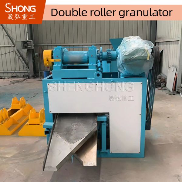 NPK Dry Chemical Powder Compound Fertilizer Granulator with Double Roller Extrusion 18.5kw Power and 1.5-2.5 ton/hour Capacity