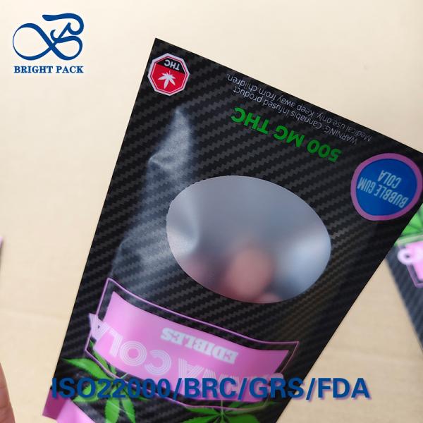 Transparent Child-Resistant Zipper Pouch PE/VMPET Laminated Tamper-Evident Seal Custom Window