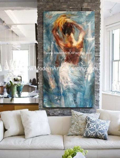 Figura humana Nude feito a mão pinturas da senhora Oil Painting Abstract para a sala de visitas