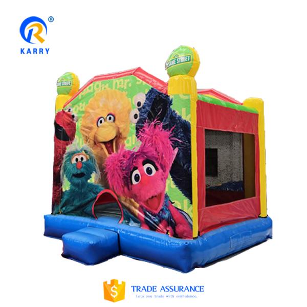 EN14960 Certified Customized Color Sesame Street Inflatable Playground Bouncer for Kids