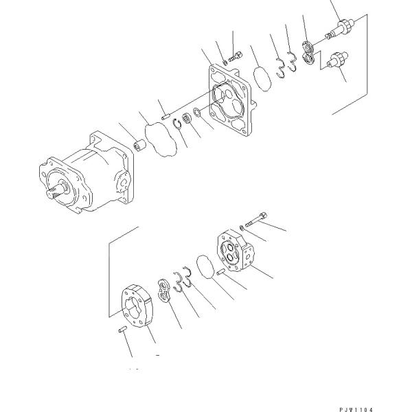 PUMP ASS'Y  705-34-25640 (SAR18) HM350 Komatsu Loader Gear Pump