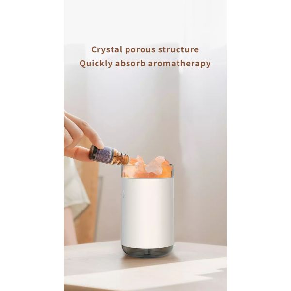 Plastic Mini Himalayan Crystal Salt Lamp Diffuser Essential Oil Air Purifying Humidifier