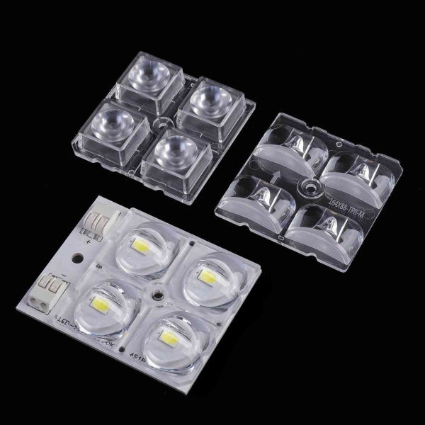 50×50mm 30° Optical PC LED Lens for SMD 5050 High Bay Light High Efficiency Narrow Beam Lens for Industrial & Warehouse Lighting