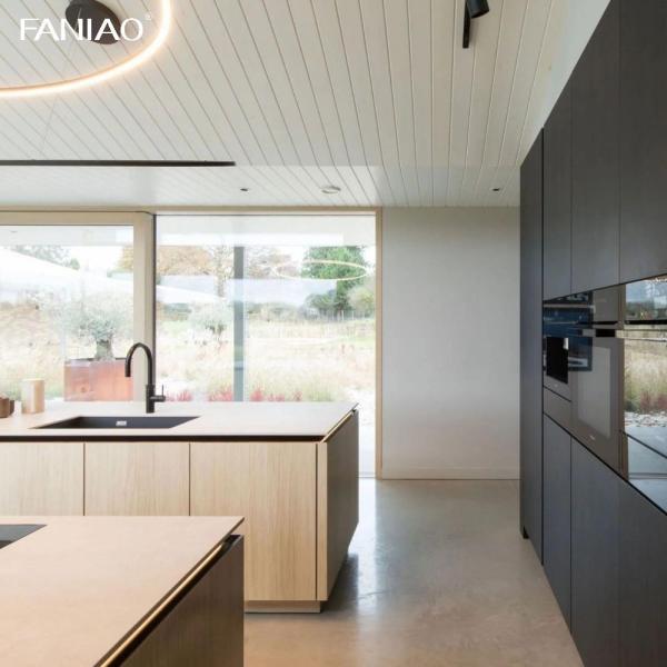 Кухонные шкафы для продажи Современные меламинные кухонные шкафы набора модульные стеновые кухонные шкафы с островом