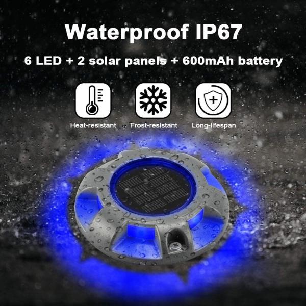 Waterproof Rating IP68 and White Outdoor Solar Light for Outdoor