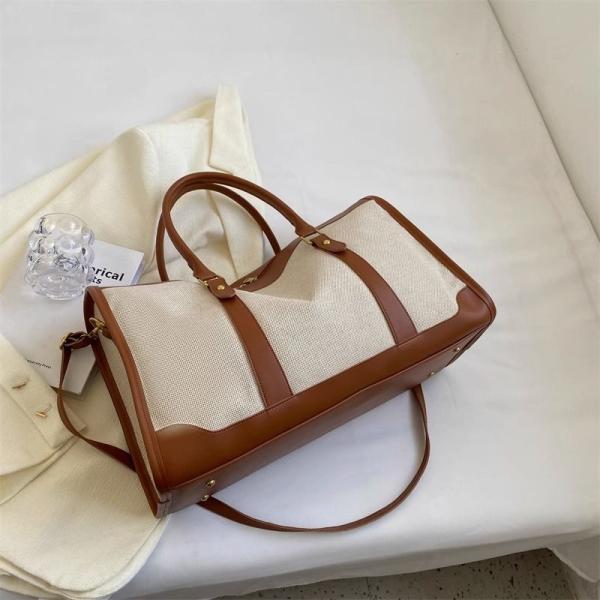 Portable Lightweight Ladies Out Short Travel Bag Large-Capacity Bag Ladies New Summer Canvas Messenger Bag