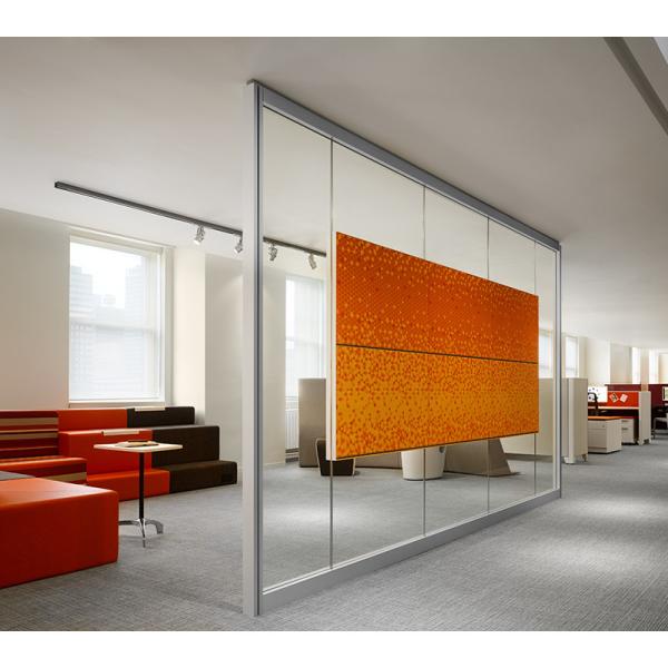 Partitions de bureau démontables personnalisées à vitrage unique