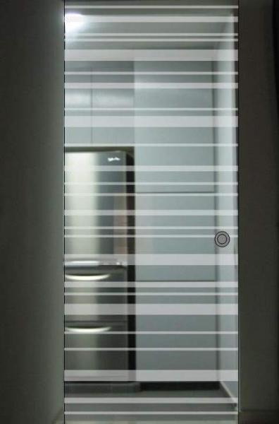 Interior Door Silkscreen Printing Tempered Clear Glass , Decorative Tempered Glass