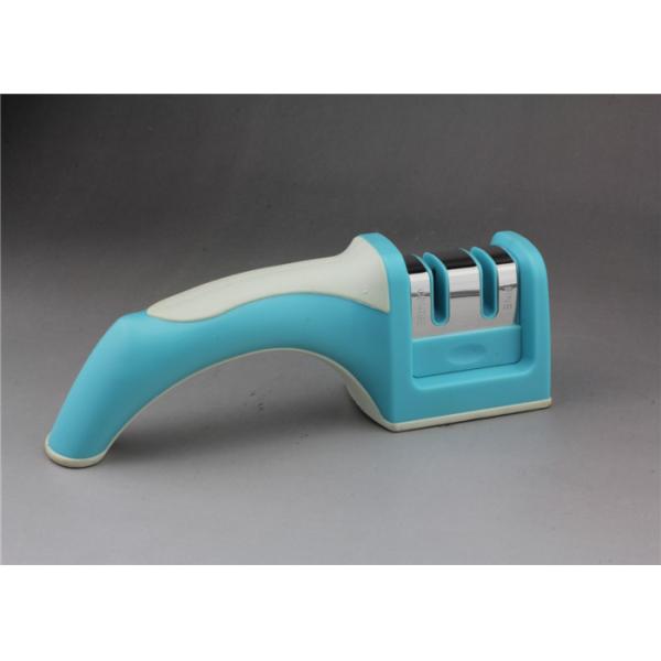 Asian Hand Held Edge Grip 2 Stage Kitchen Knife Sharpener For Stainless Steel Knives