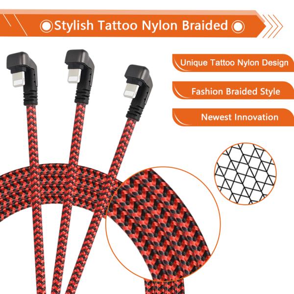 Game U L Shape USB Cable 8 Pin for iPad iPhone Zinc Aluminum Alloy Housing