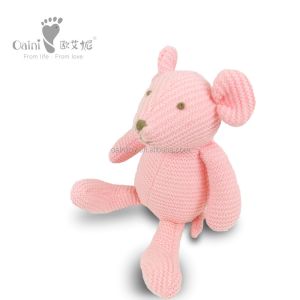 ODM OEM Ручной изготовления Игрушка для мышей для детей Подарки на день рождения Мягкие милые наполненные вязаные игрушки для животных