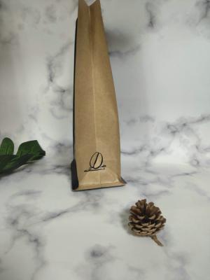 Flat Bottom Box Pouch Coffee Bag / Kraft Coffee Bean Packaging Bags