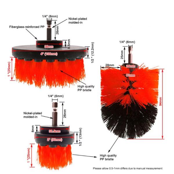 Материал плиты Хдпе щетки инструментов домочадца щетки электрического сверлильного аппарата кухни: