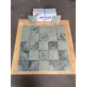Non-slip and Decorative Square 150x150mm R10 Blue Porcelain Mosaics For Balcony