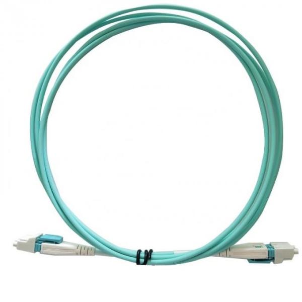 Дуплекс 2.0mm кабеля OM3 OM4 LC/UPC-LC/UPC заплаты оптического волокна LC Uniboot