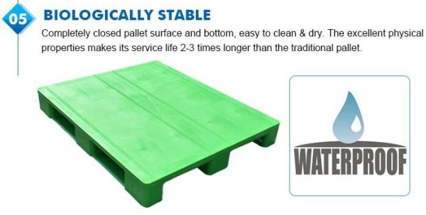 Light weight one time plastic pallets for transport and storage, Heavy duty cross bottom plastic pallet with 6 runners